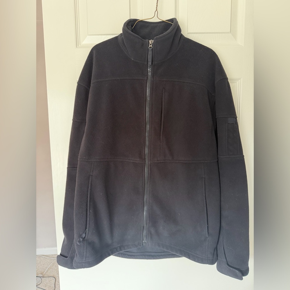 Duluth Trading Co. Shoreman Men's Full Zip Fleece Jacket Black/Size Medium